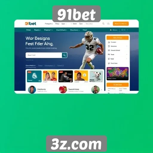 Interface e usabilidade do site 91bet